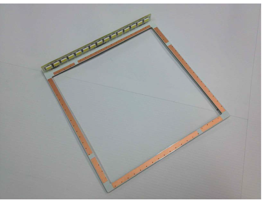 하이브리드 등기구에 사용될 OLED PCB와 LED 모듈