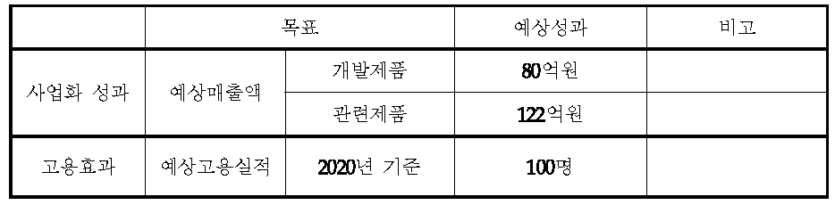 향후 사업화 계획 (2020년 기준)