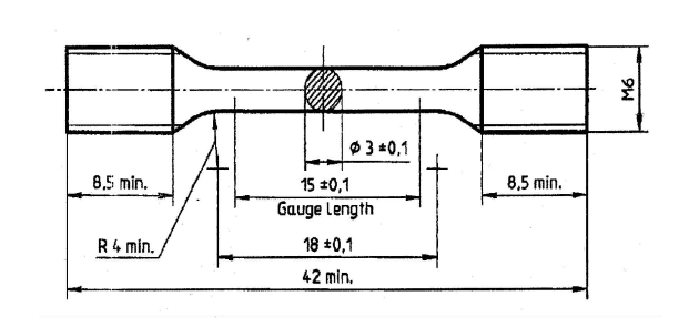 인장시험편 도면치수