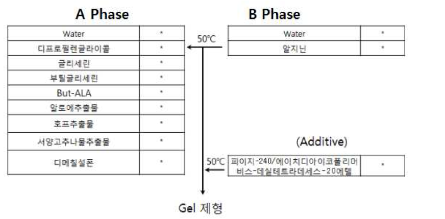 홈케어용 Gel 제형