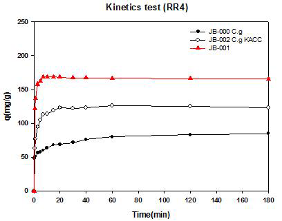 JB 바이오매스간의 RR4 Kinetic 비교 분석