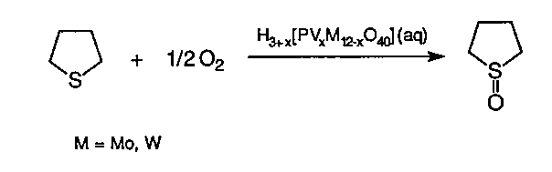 Tetrahydrothiophene에서 Tetrahydrosulphoxide의 산화반응
