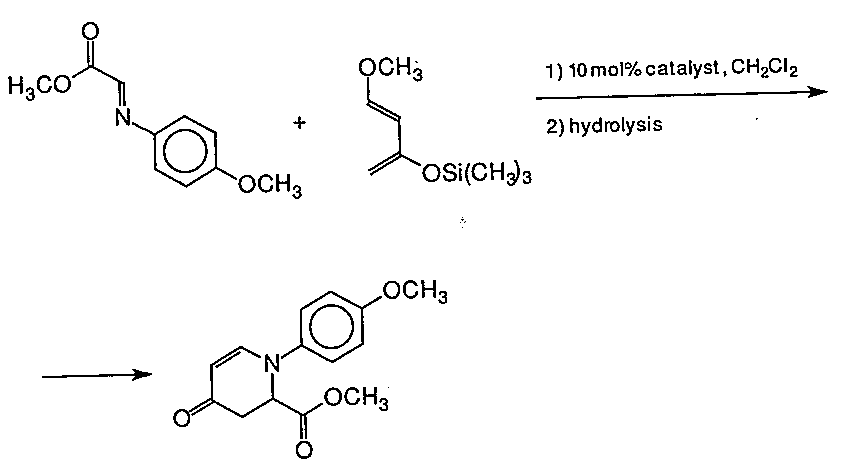 Asymmetric aza-Diels-Alder 반응