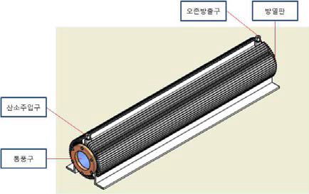 특허 출원 공랭식 방전관의 구조