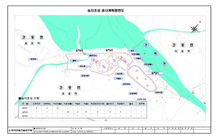 화천 테스트베드 공사계획 평면도