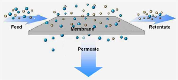 분리막의 여과 모식도