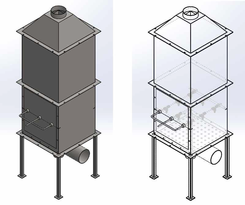 입자화반응기 3D 제작도면