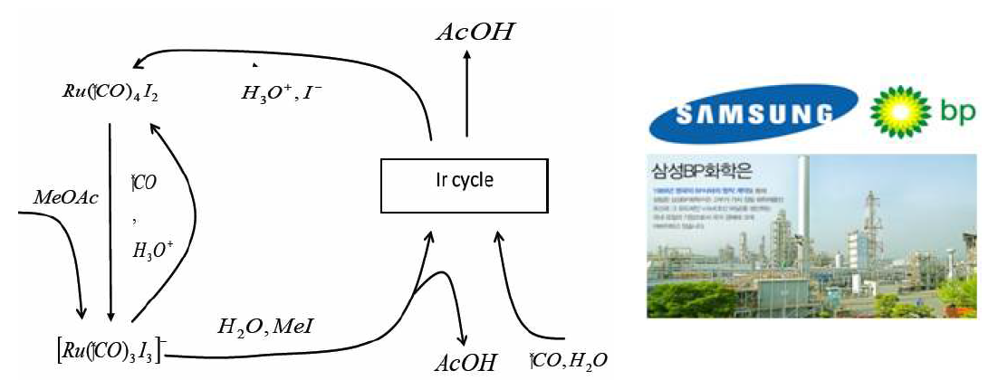 Metanol carbonylation의 주요 사이클
