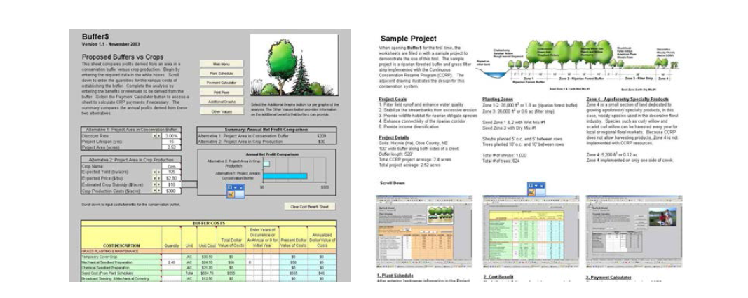 미국 USDA National Agroforestry Center의 simple project system 온라인 서비스