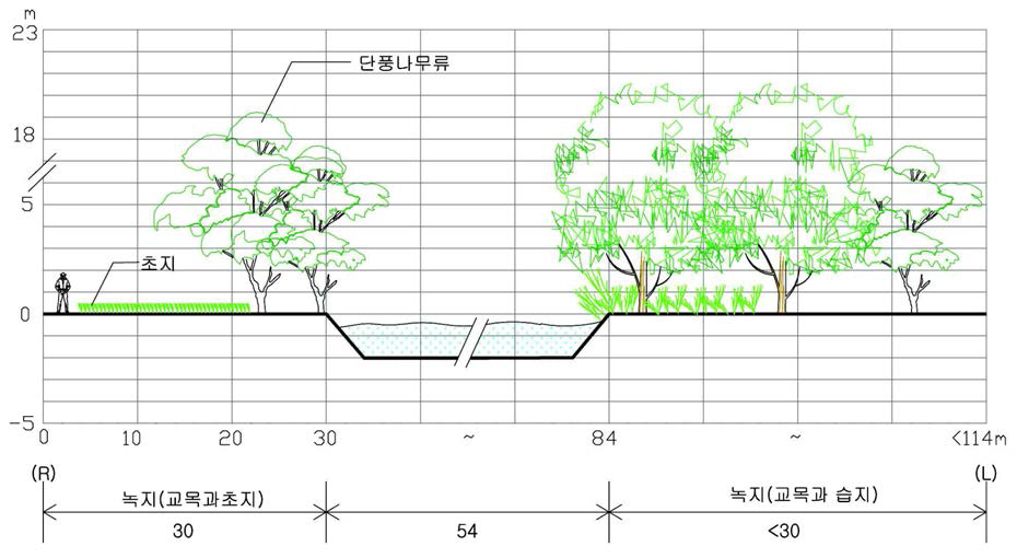 Neuse River의 횡단면 구조