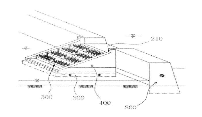 물고기 이동용 인조수초 블록 설치 공법