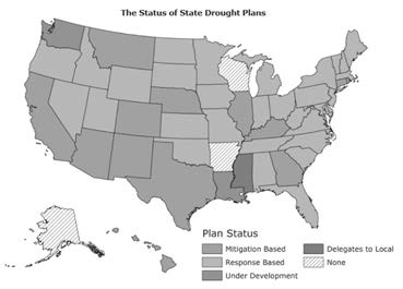 2013년 미국의 가뭄관리 계획 상황표