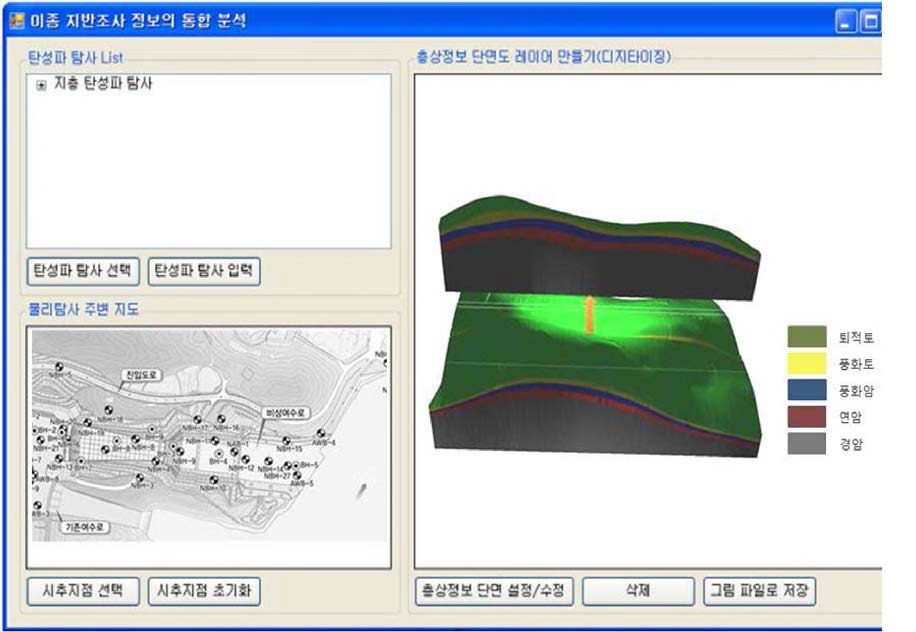 이종 지반조사 정보의 통합분석 모듈