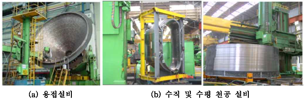 현대중공업의 압력용기 제작 관련 보유 설비