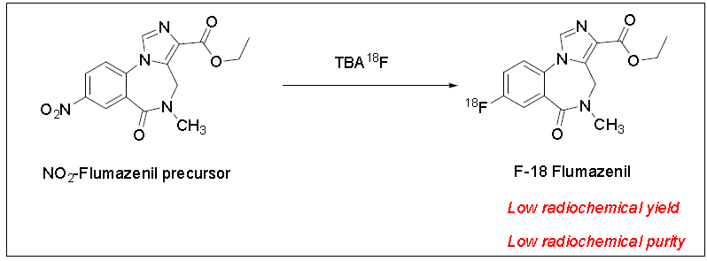 NO2-Flumazenil 전구체를 이용한 F-18 Flumazenil 표지 한계성