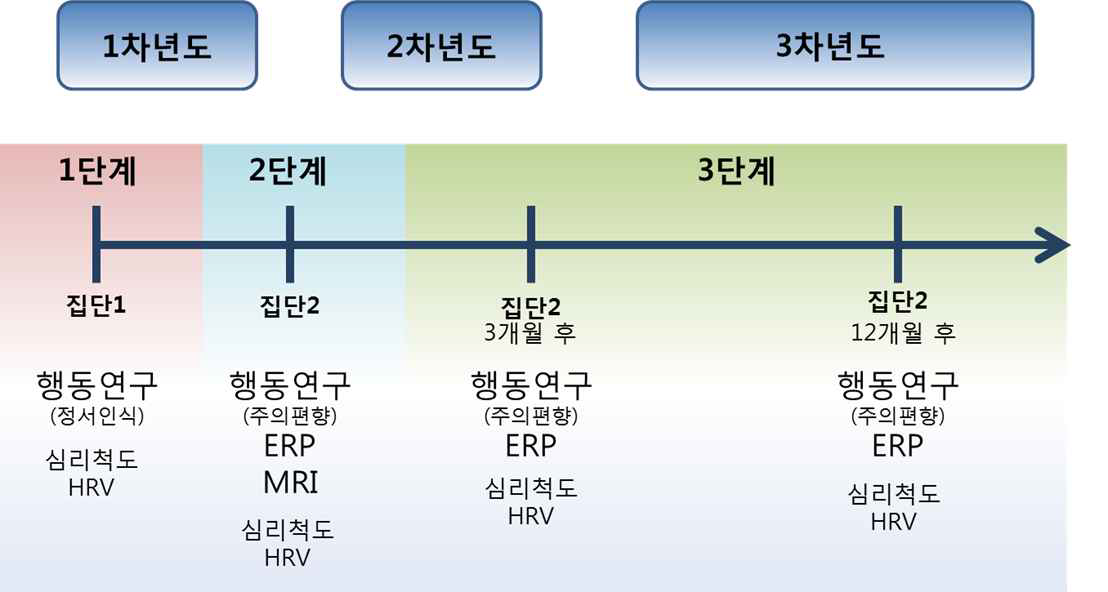 연차별 연구 내용 모식도