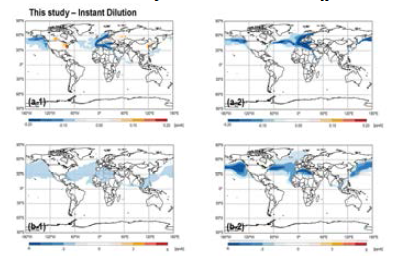 Instant dilution과 개발된 GEOS-Chem의 비교 결과
