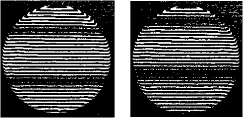 Moiré pattern by shift error