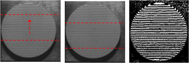 Compensated moiré pattern of optical flat