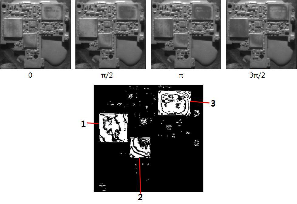 Moiré pattern of mainboard by local phase shift at 20℃