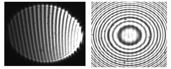 Surface topography measurement by using Fizeau interferometry (a) Flat mirror with wedge (b) Parabolic mirror