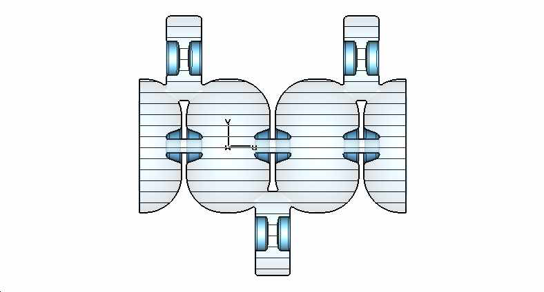 Triple unit cavity chains