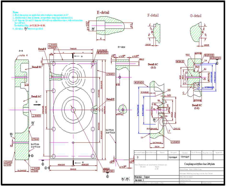 2# Plate CAD drawing