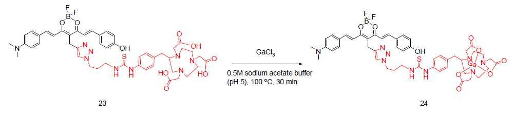 Synthesis of Ga labeled probes-NOTA for imaging of Aβ aggregates