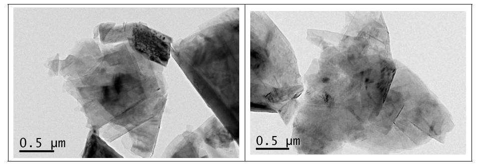 그래핀 (GNP, -F)의 TEM 사진