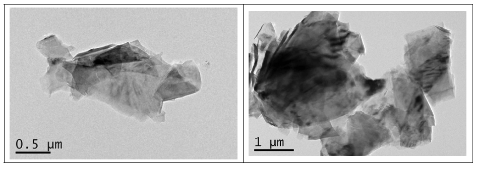 그래핀 (GNP, COOH)의 TEM 사진