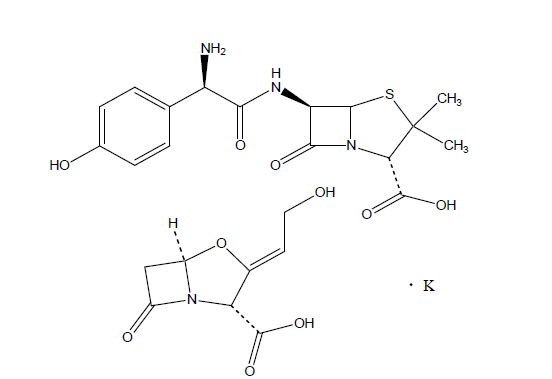 structure of amoxicillin· Clavulanate Potassium