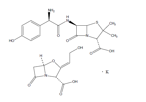Chemical structure of amoxicillin· Clavulanate Potassium
