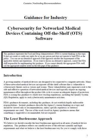 FDA 네트워크 바이러스 감염관련 문건 (2)