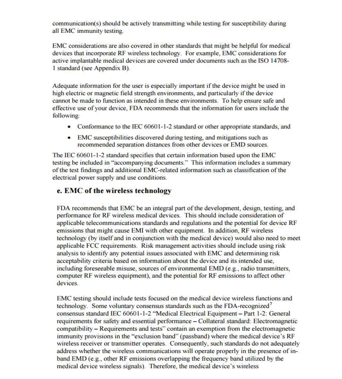 Radio Frequency Wireless Technology in Medical Devices - Guidance for Industry and Food and Drug Administration Staff