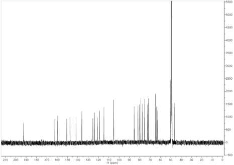 13C-NMR (CD3OD, 125 MHz) spectrum