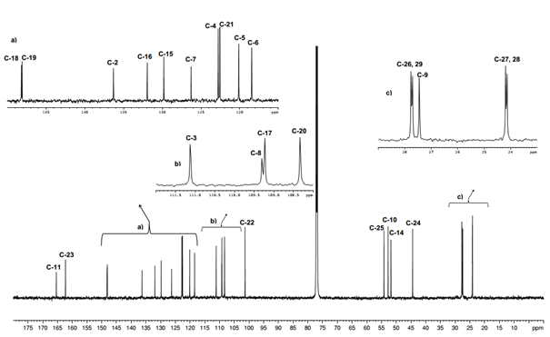 13C NMR (600MHz) spectrum.