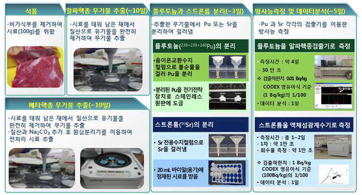 축산물 중 플루토늄 및 스트론튬 분석 절차