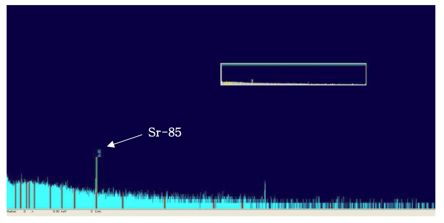 분석시료(축산물) 중 85Sr의 감마스펙트럼