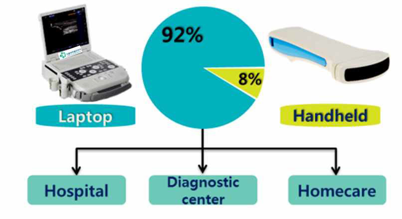 휴대용초음파진단기기 형태 별 종류와 시장점유율