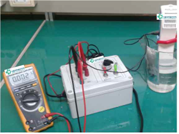 침수상태에서의 누설전류측정(B사)