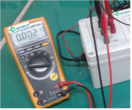 환자누설전류시험 측정결과(B사)