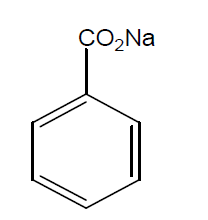 Chemical structures of Sodium Benzoate