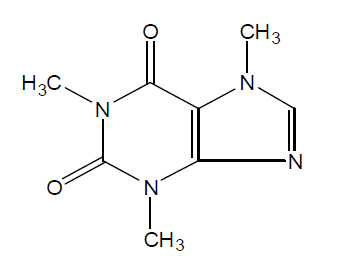 Chemical structures of Caffeine