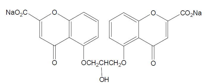 Chemical structures of Sodium Cromoglicate