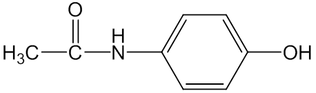 Chemical structures of acetaminophen