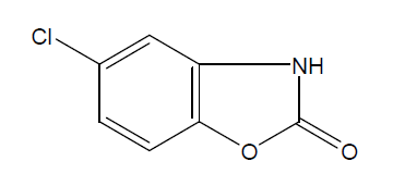 Chemical structure of clorzoxazone