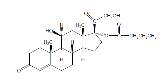 Chemical structure of hydrocortisone butyrate