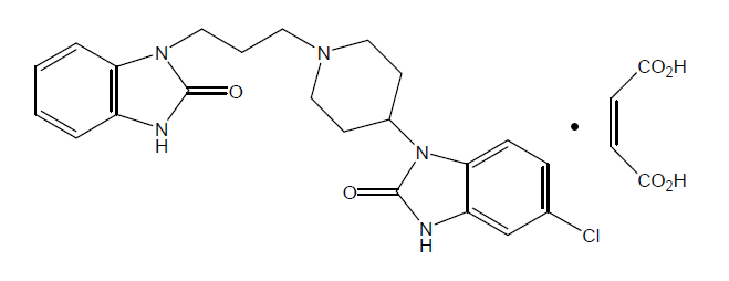 Chemical structure of domperidone maleate