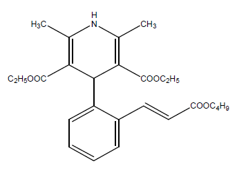 Chemical structure of lacidipine