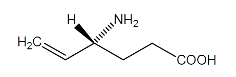 Chemical structure of vigabatrin